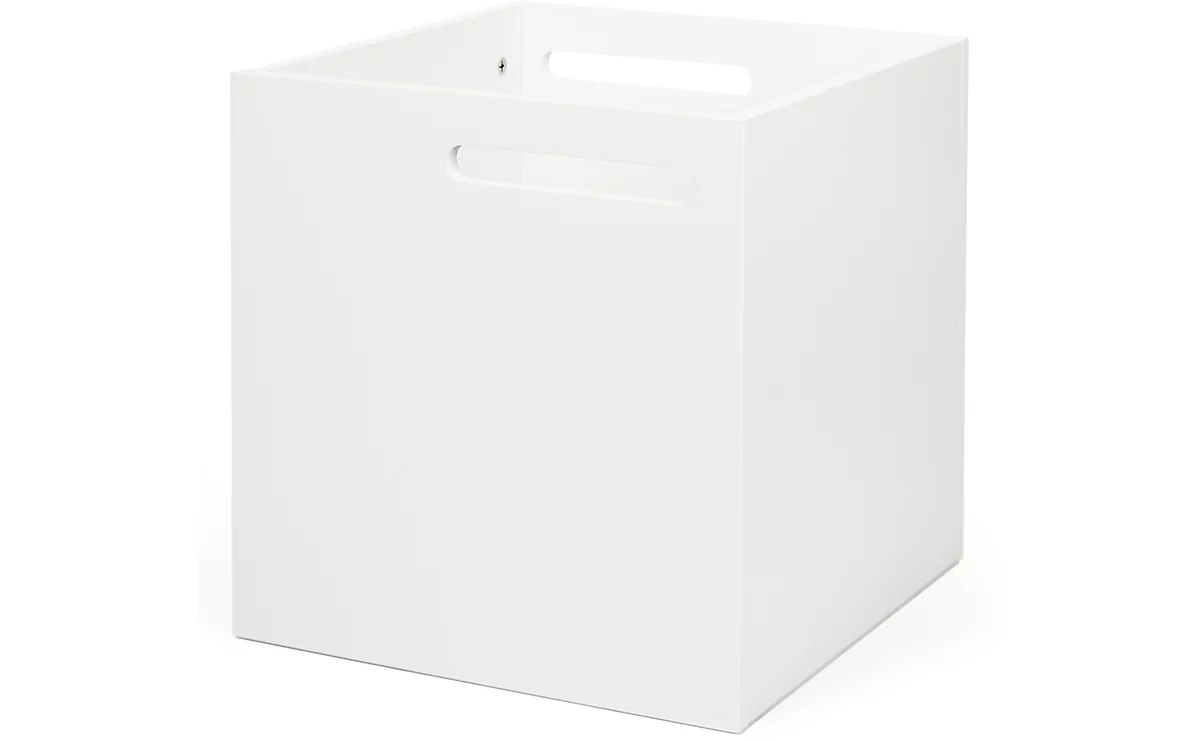 Caja de almacenamiento Berlín, de aglomerado recubierto de melamina, 340 mm, blanco