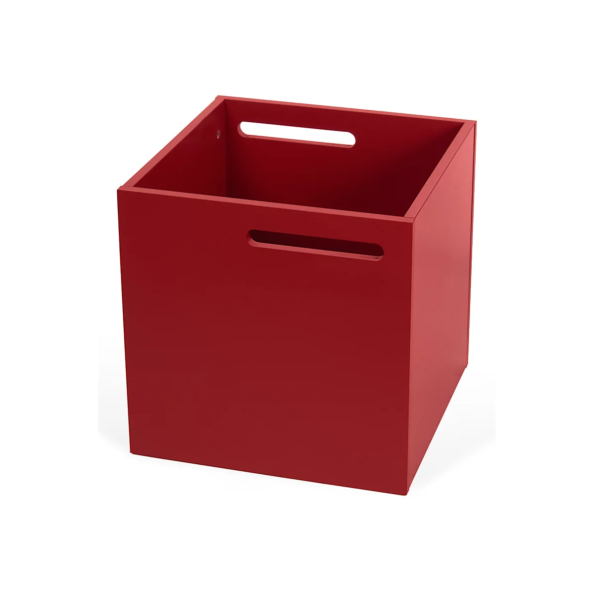 Caja de almacenamiento Berlín, de aglomerado recubierto de melamina, 340 mm, rojo