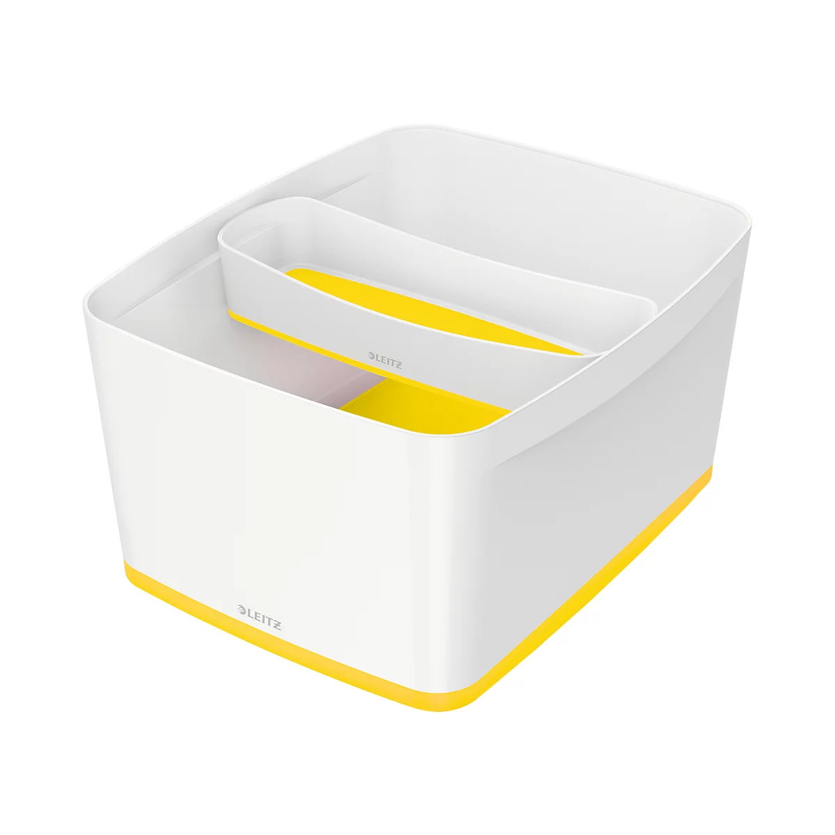 Caja de almacenamiento Leitz MyBox, DIN A4, para utensilios, blanco/amarillo