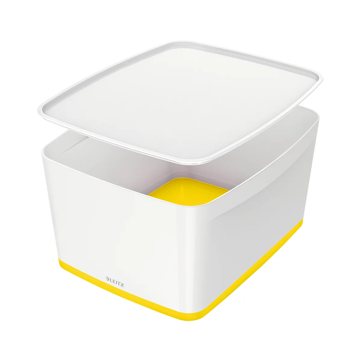 Caja de almacenamiento Leitz MyBox, DIN A4, para utensilios, blanco/amarillo