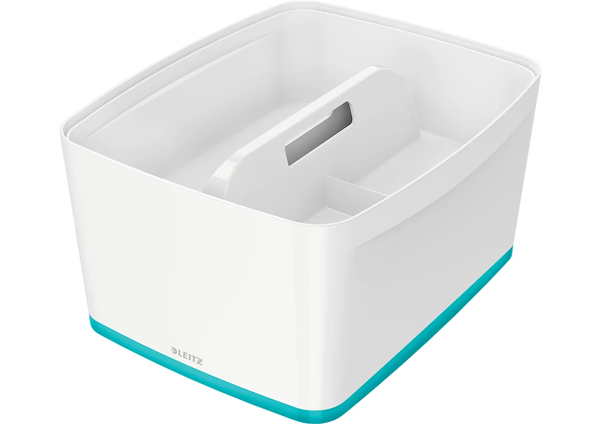 Caja de almacenamiento Leitz MyBox, DIN A4, para utensilios, blanco/azul hielo
