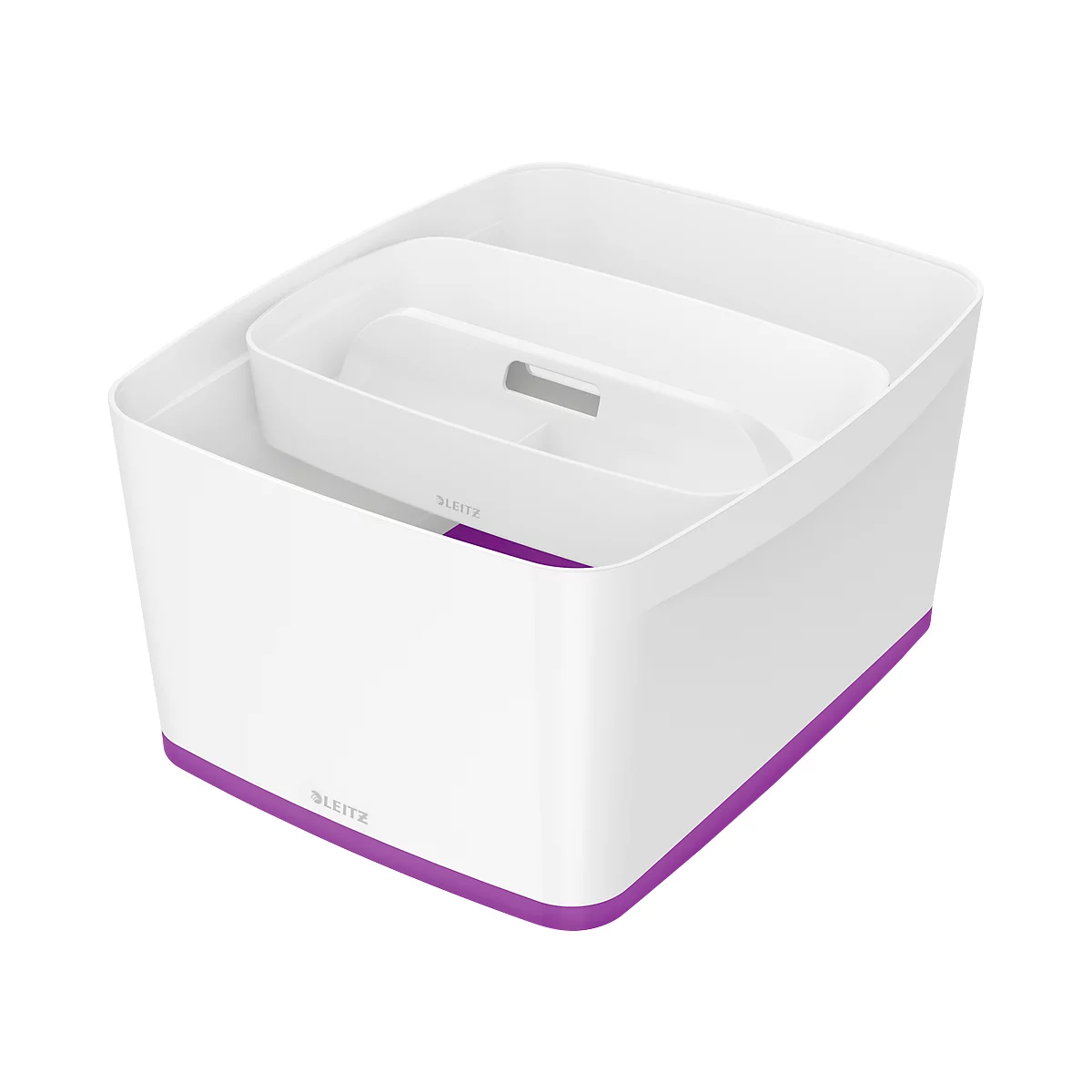 Caja de almacenamiento Leitz MyBox, DIN A4, para utensilios, blanco/violeta