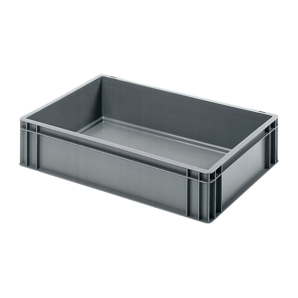 Caja de panadería Ringoplast Euro Box, 25,8 l, apta para alimentos, versión cerrada, sin tapa, L 600 x A 400 x A 143 mm, plástico, gris