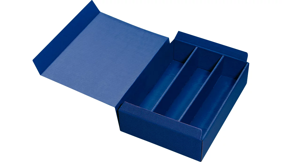 Caja de presentación de vino con certificación PTZ, triple, azul oscuro, 25 unidades