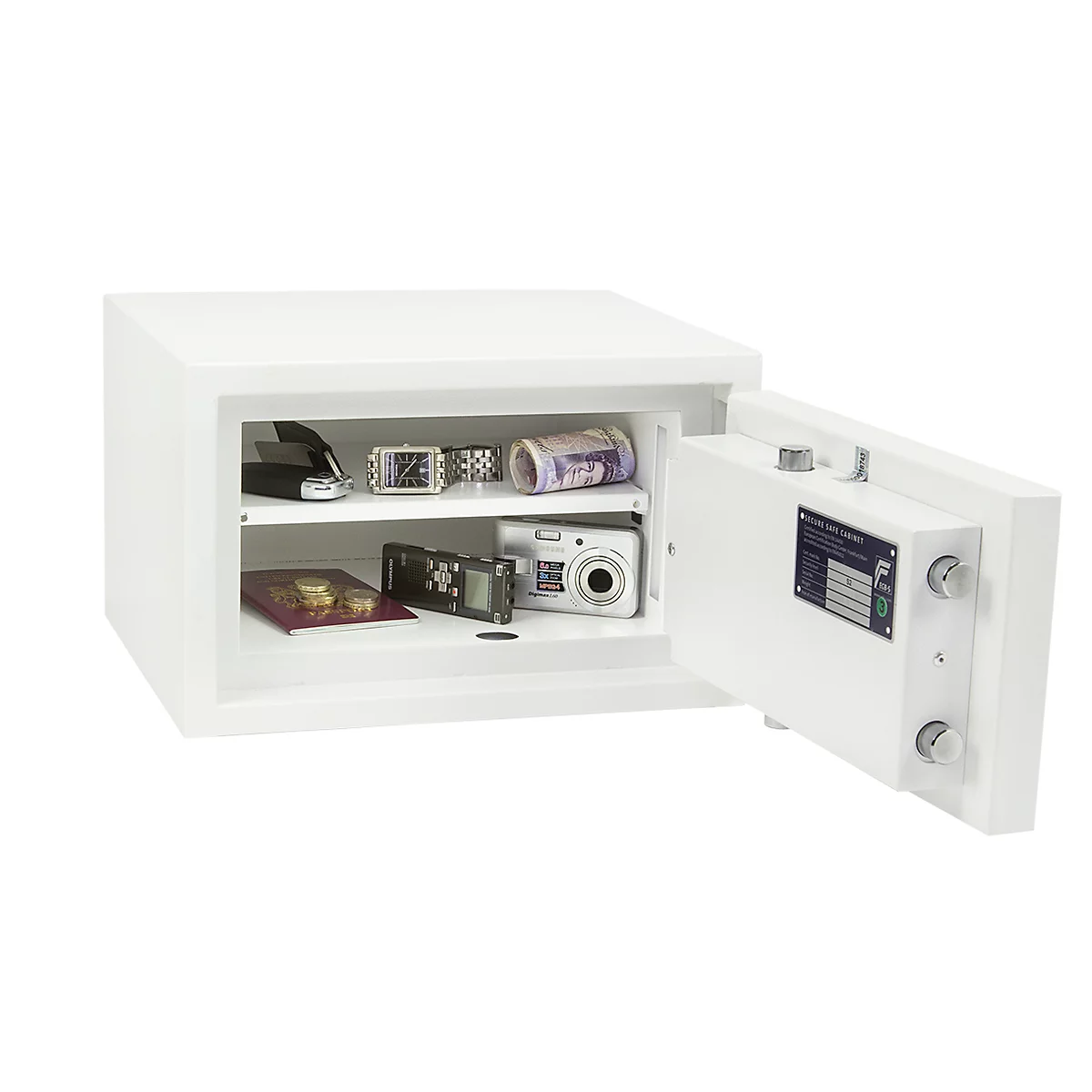 Caja de seguridad Fortress, serie SS1181, Al 220 x An 350 x P 300 mm, cerradura electr.