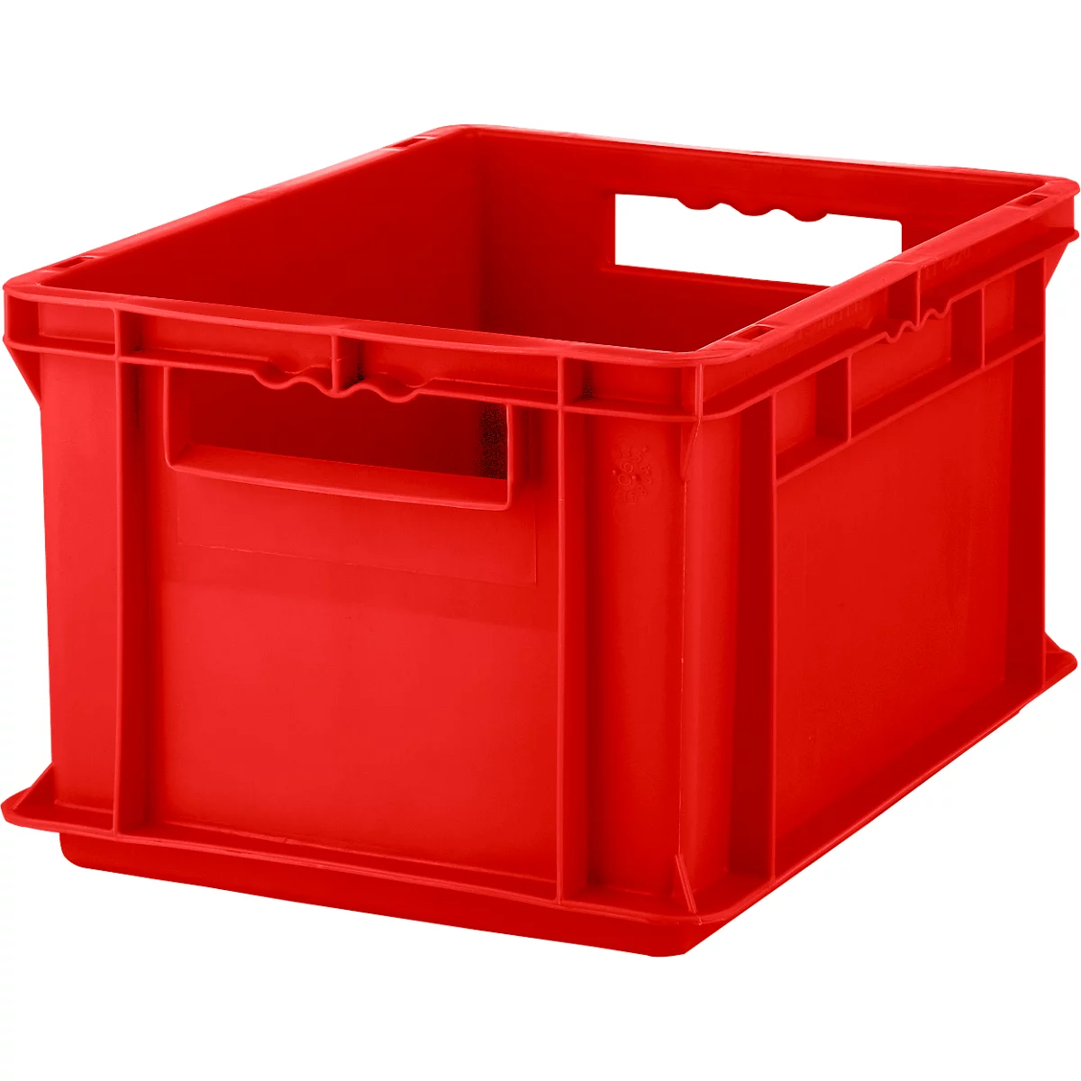 Caja de tamaño EURO EF 4220, L 400 x A 300 x A 220 mm, capacidad 20,4 litros, capacidad de carga 15 kg, apilable, polipropileno, rojo