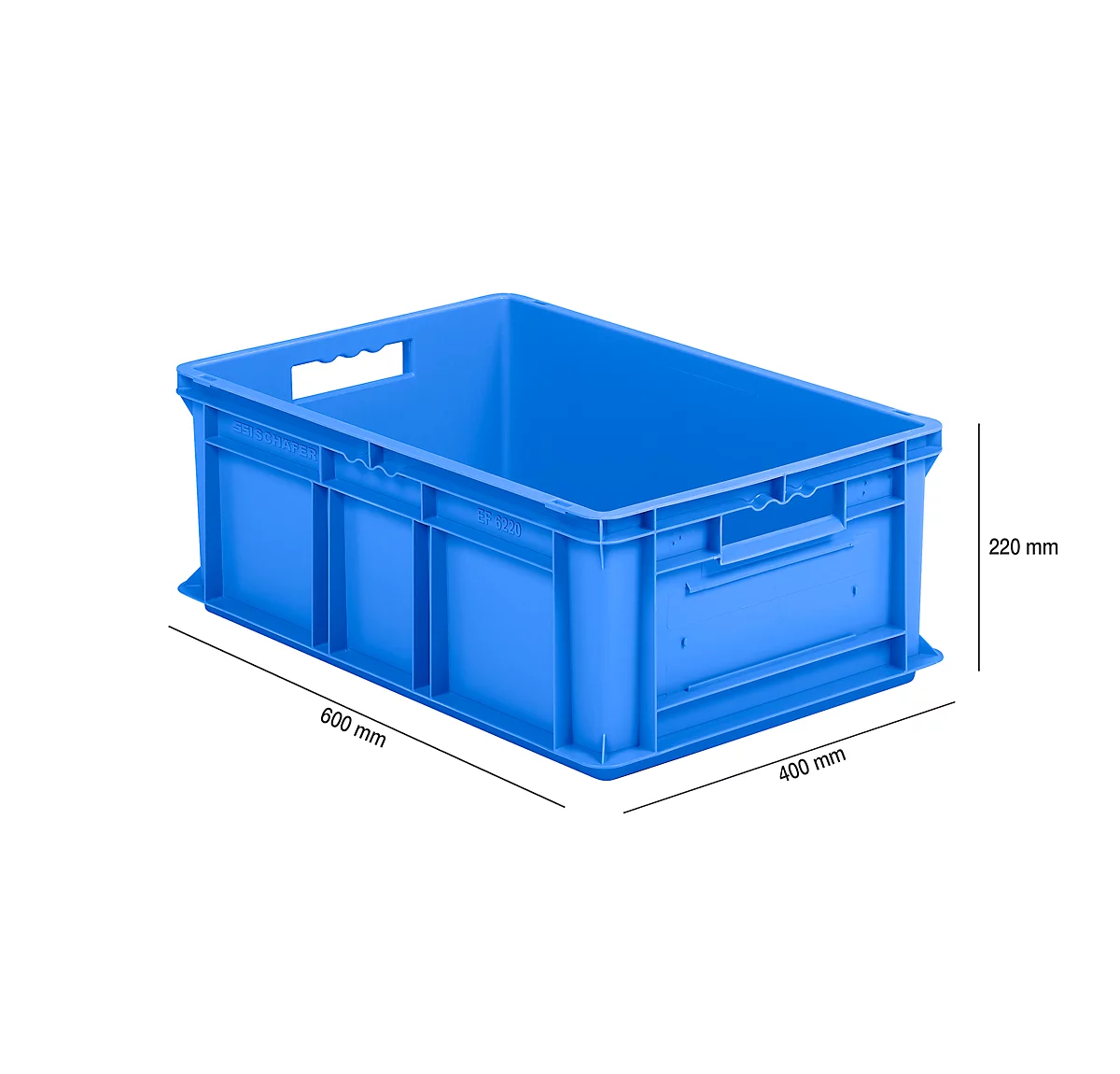 Caja de tamaño EURO EF 6220, 43,5 l, azul