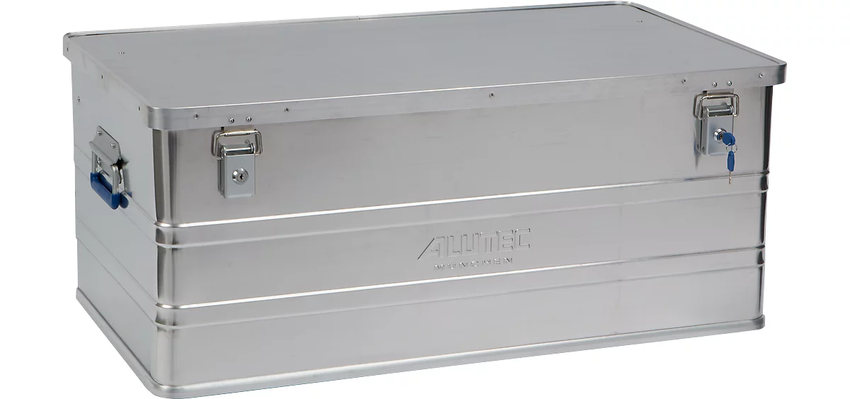 Caja de transporte Alutec CLASSIC 142, aluminio, 142 l, L 895 x An 495 x Al 375 mm, cierres de cilindro