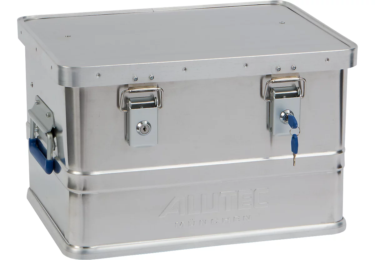Caja de transporte Alutec CLASSIC 30, aluminio, 30 l, L 430 x An 335 x Al 270 mm, cerraduras de cilindro