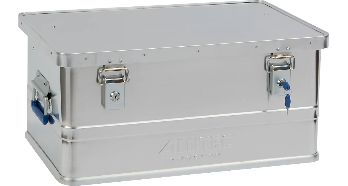 Caja de transporte Alutec CLASSIC 48, aluminio, 48 l, L 575 x An 385 x Al 270 mm, cerraduras de cilindro