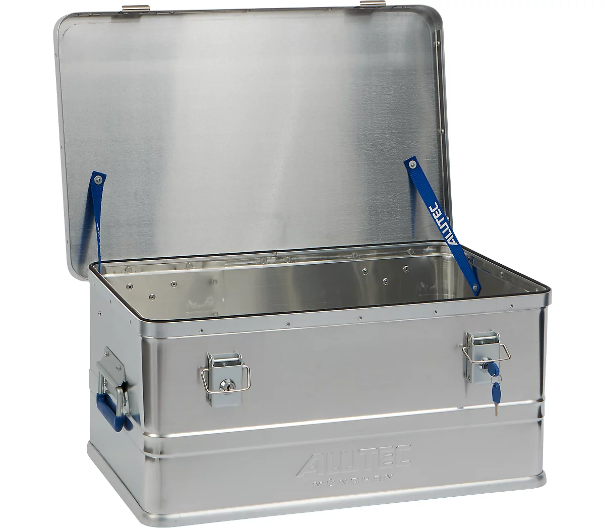 Caja de transporte Alutec CLASSIC 48, aluminio, 48 l, L 575 x An 385 x Al 270 mm, cerraduras de cilindro