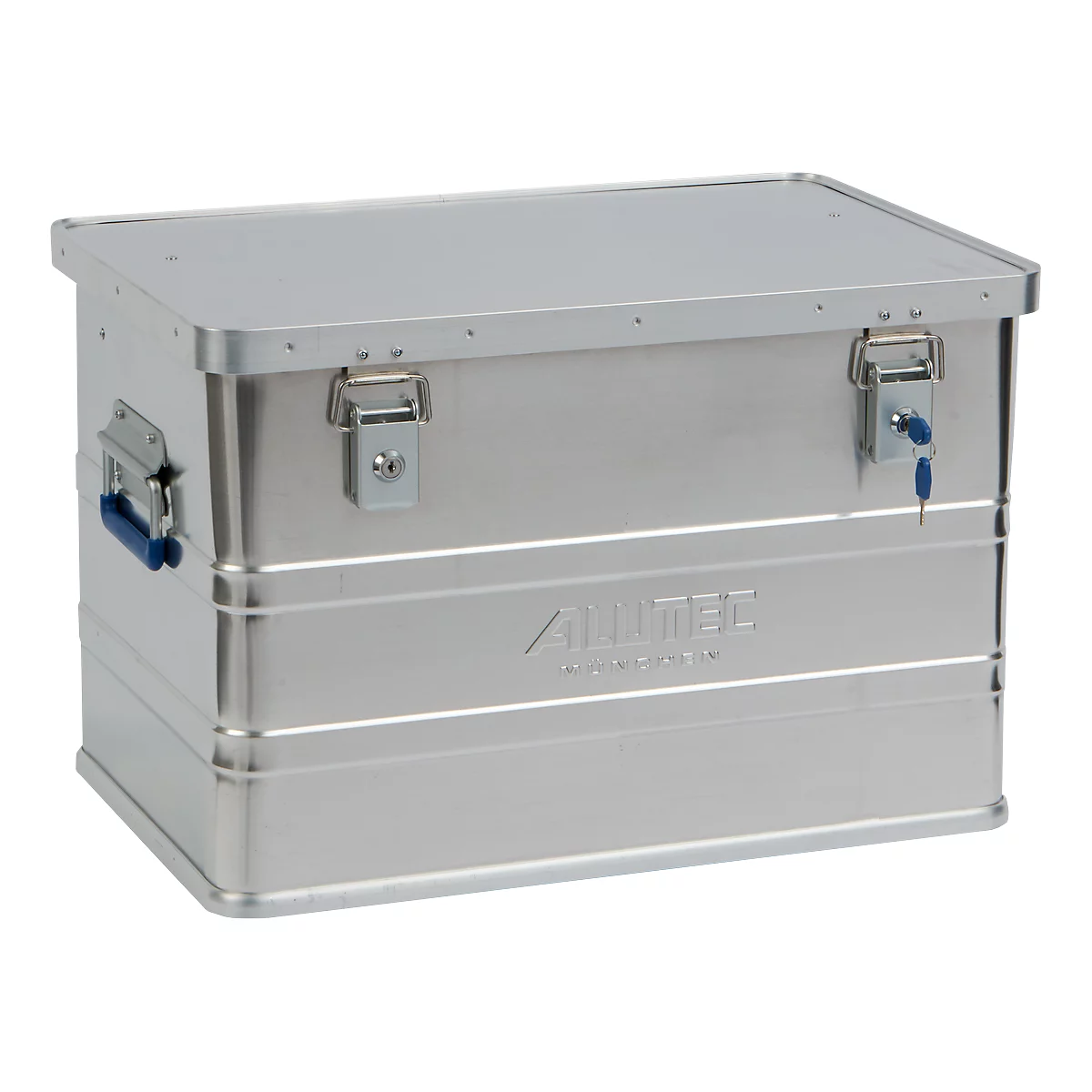 Caja de transporte Alutec CLASSIC 68, aluminio, 68 l, L 575 x An 385 x Al 375 mm, cerraduras de cilindro