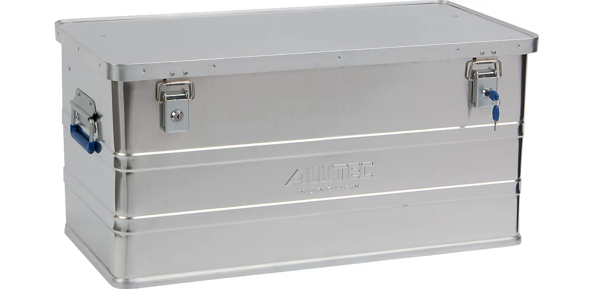 Caja de transporte Alutec CLASSIC 93, aluminio, 93 l, L 775 x An 385 x Al 375 mm, cerraduras de cilindro