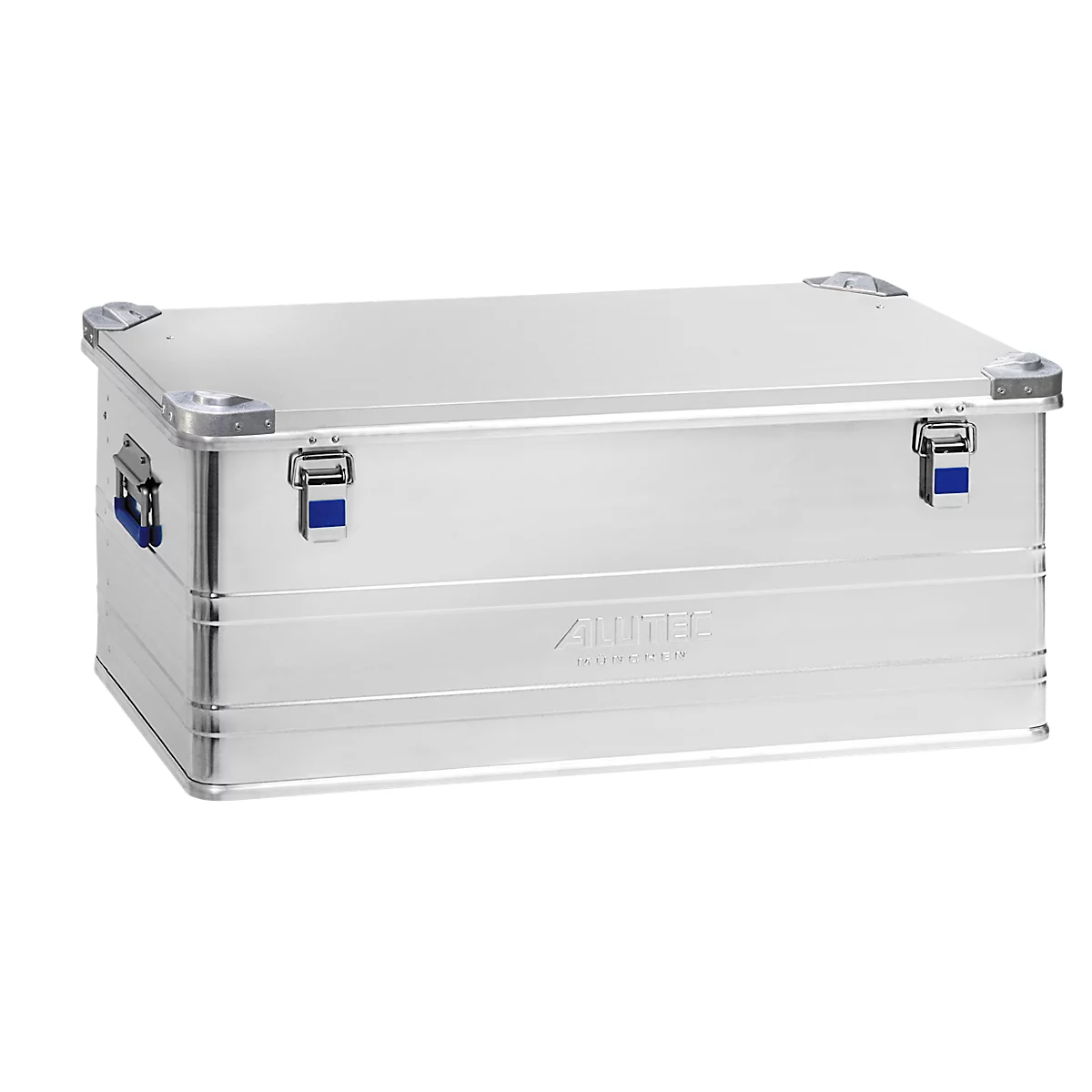 Caja de transporte Alutec INDUSTRY 140, aluminio, 140 l, L 900 x An 495 x Al 379 mm, con esquinas apilables, tapa robusta