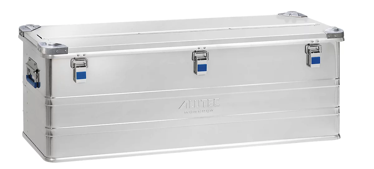 Caja de transporte Alutec INDUSTRY 153, aluminio, 153 l, L 1182 x An 385 x Al 410 mm, con esquinas apilables, tapa robusta