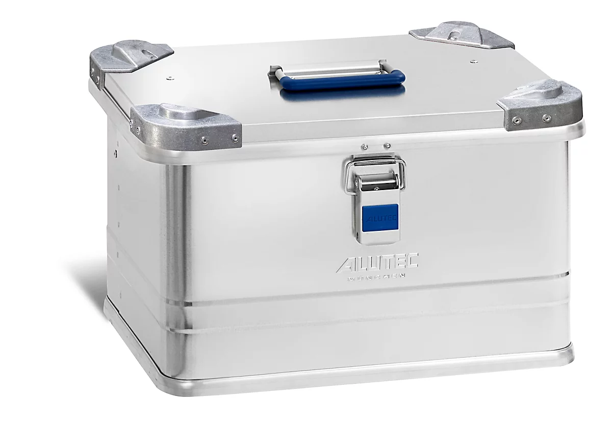 Caja de transporte Alutec INDUSTRY 30, aluminio, 30 l, L 430 x An 355 x Al 277 mm, con esquinas apilables, tapa robusta