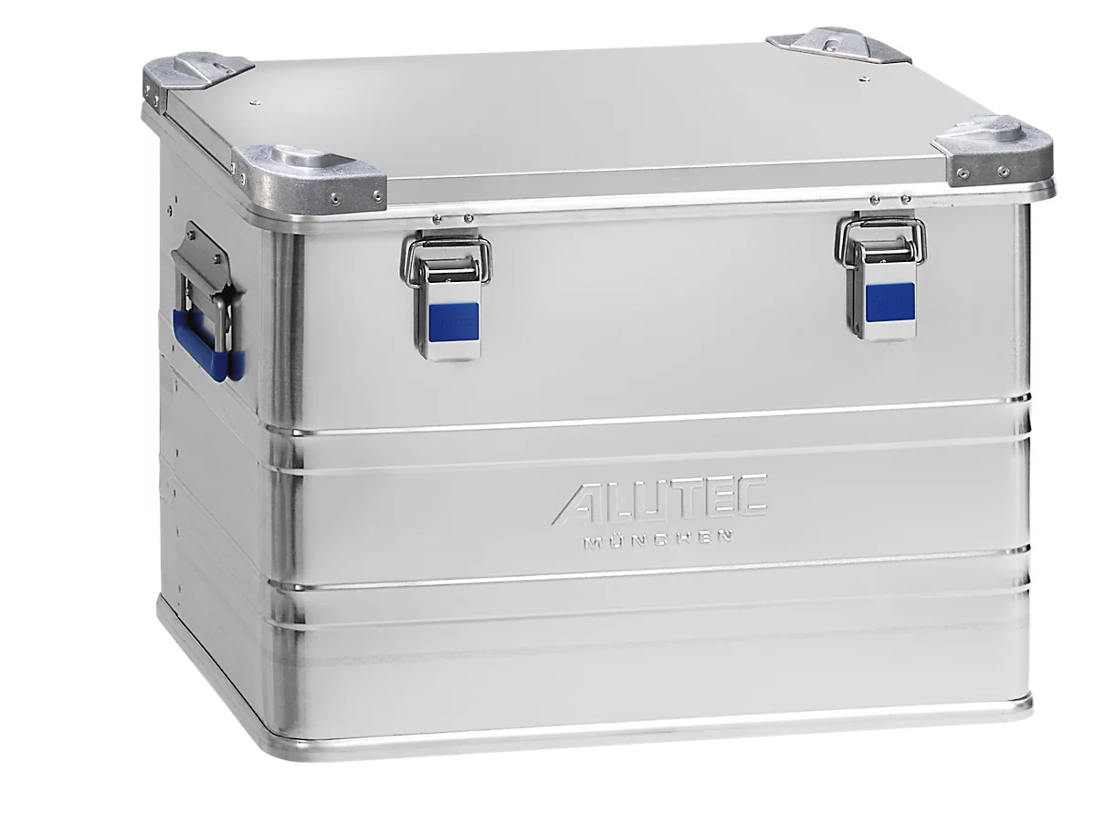 Caja de transporte Alutec INDUSTRY 73, aluminio, 73 l, L 580 x A 385 x A 410 mm, con esquinas apilables, tapa robusta