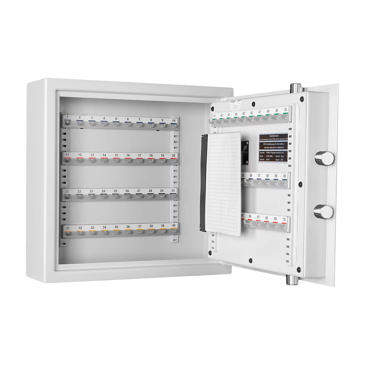 Caja fuerte para llaves FORMAT ST 70, para 70 llaves, gris claro RAL 7035
