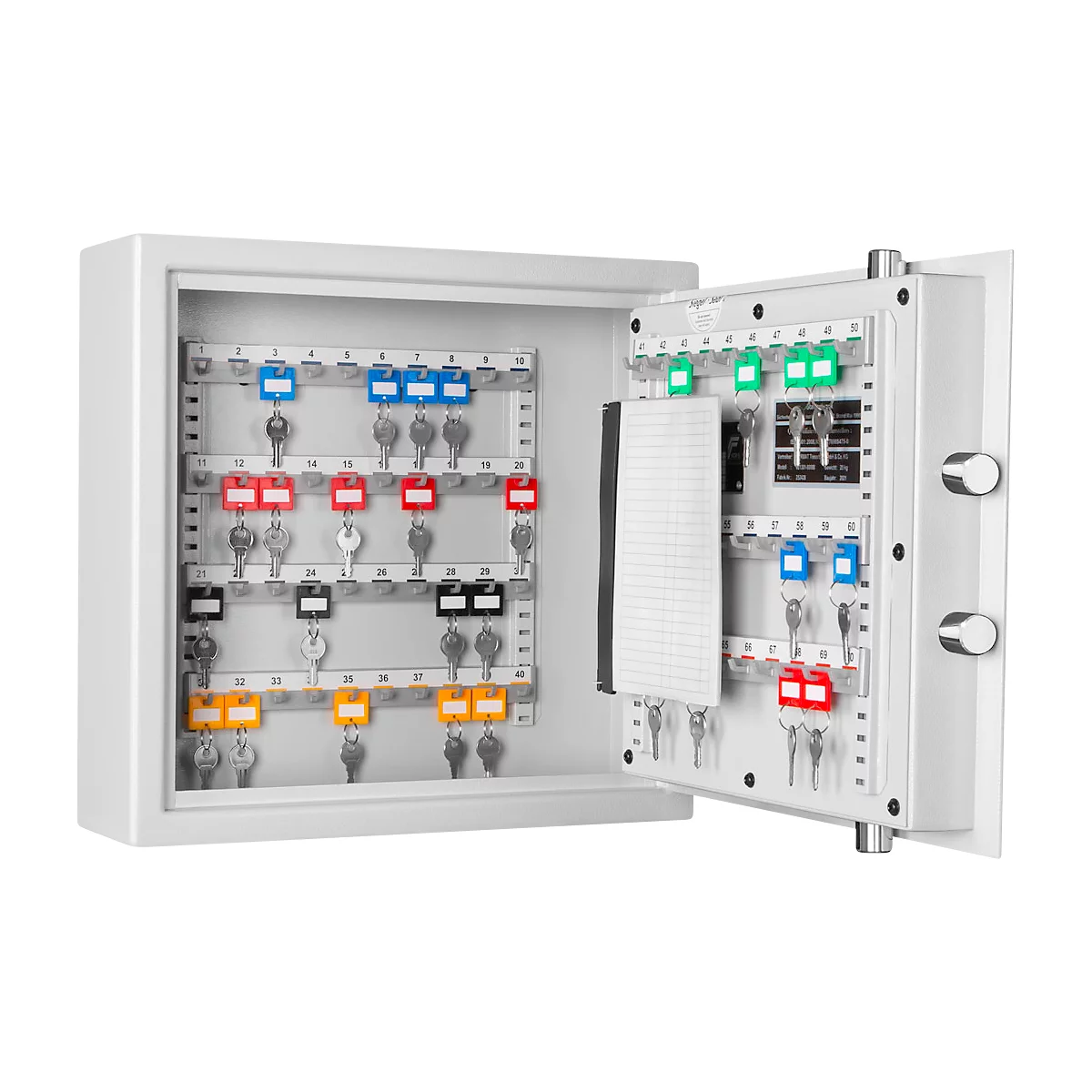 Caja fuerte para llaves FORMAT ST 70, para 70 llaves, gris claro RAL 7035