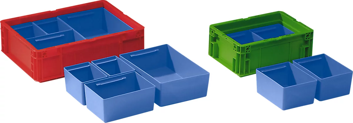 Caja insertable EK 3021, PP, azul, 20 unidades