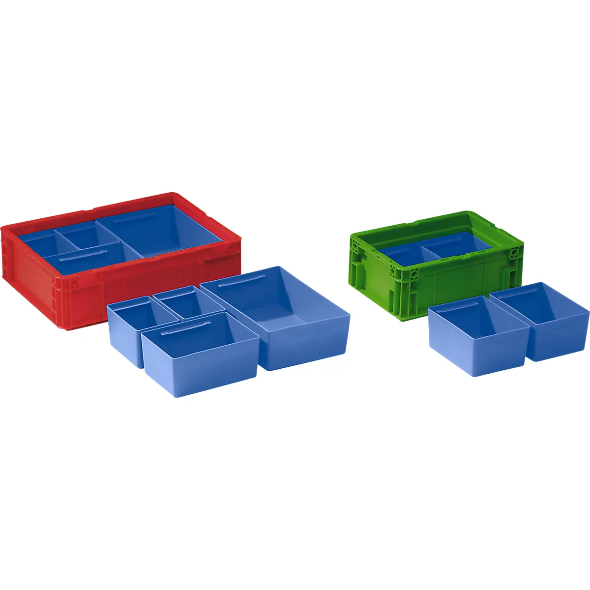 Caja insertable EK 3021, PP, azul, 20 unidades