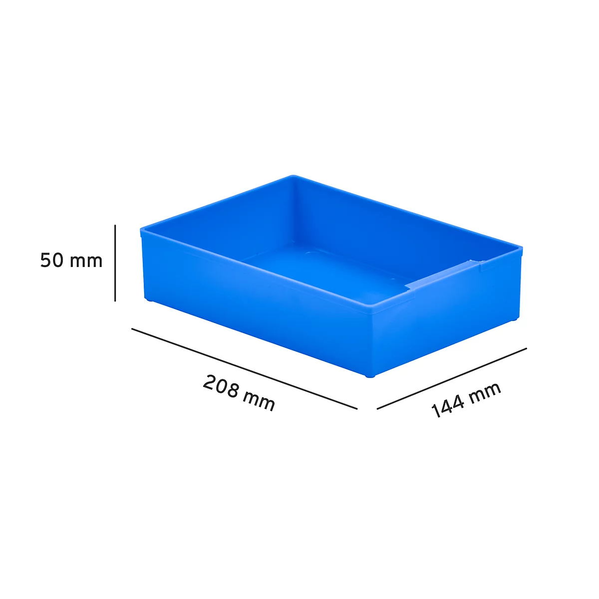 Caja insertable EK 504, PS, 10 unidades, azul