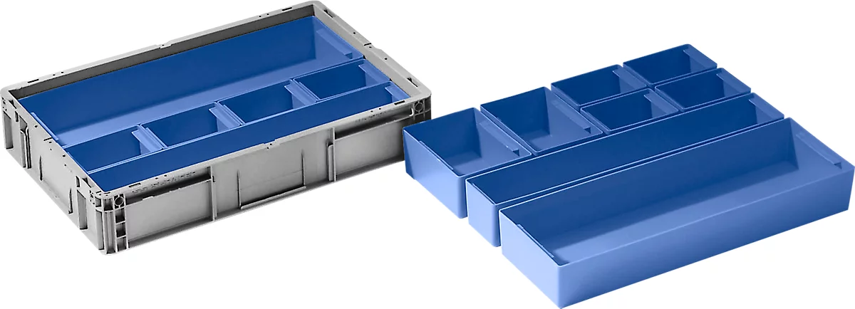 Caja insertable EK 6081, PP, azul, 40 unidades