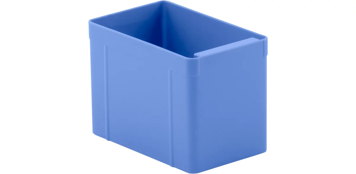 Caja insertable, poliestireno, L 137 x An 87 x Al 96 mm, azul, 16 unidades