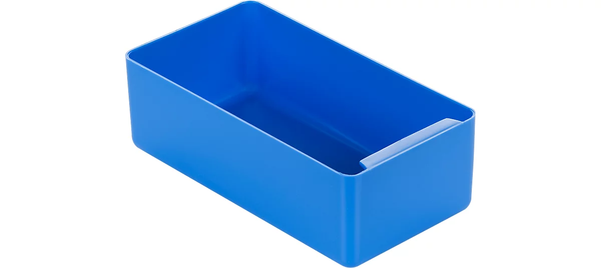 Caja insertable, poliestireno, L 180 x An 96 x Al 60 mm, azul