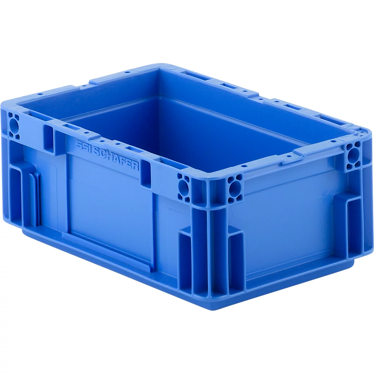 Caja norma europea serie MF 3120, de PP, capacidad 5,2 l, asa integrada, azul