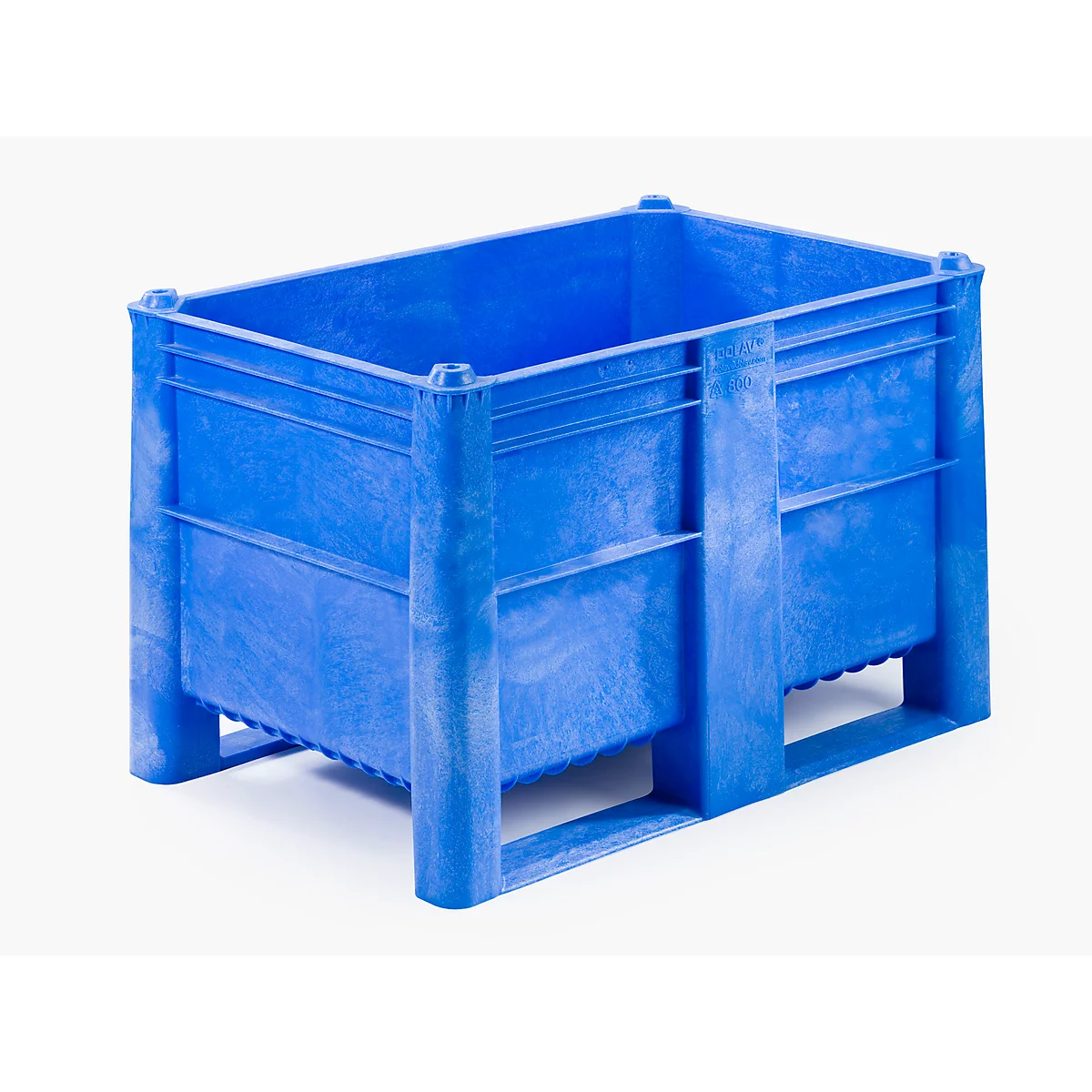 Caja-palet, cerrado, 500 l, azul