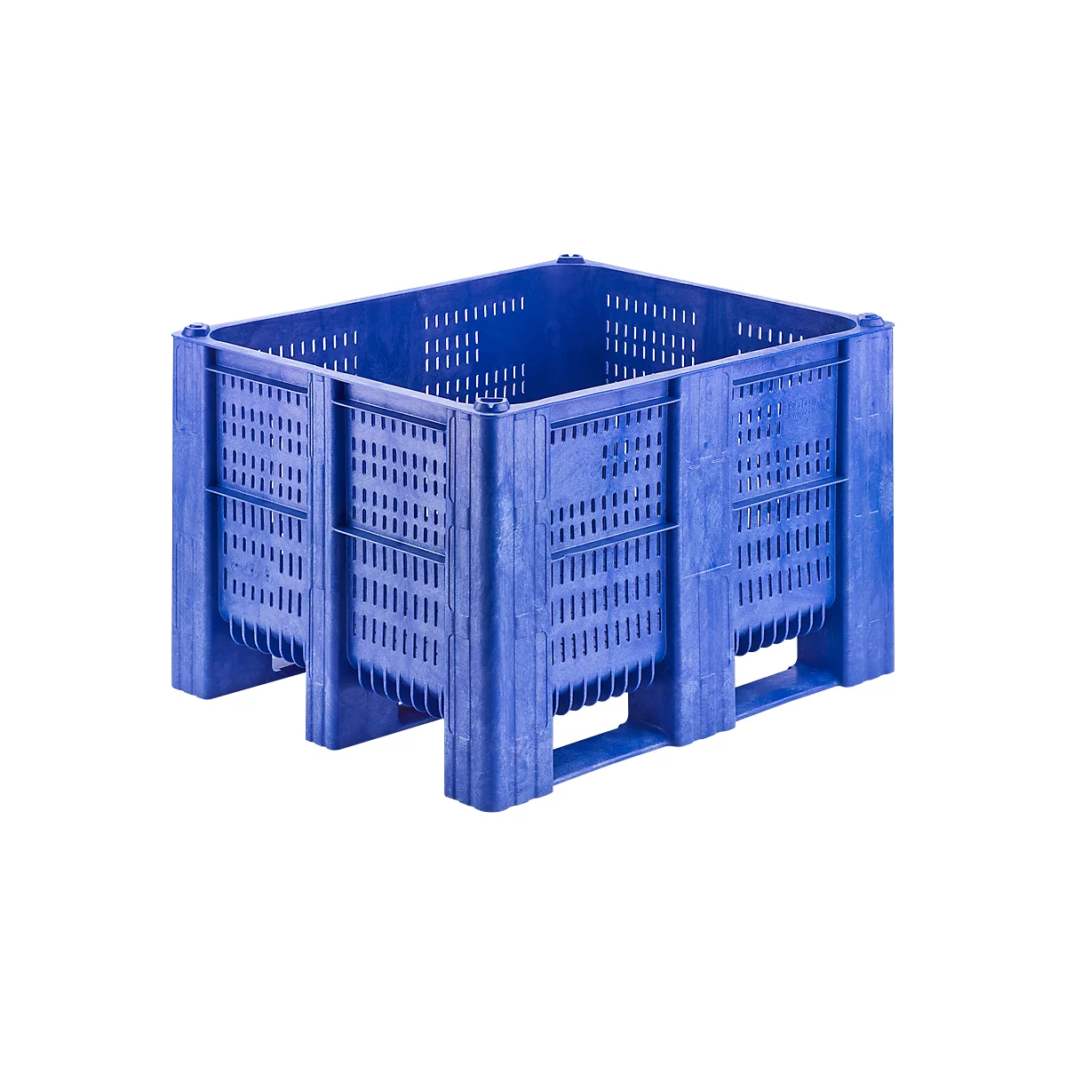 Caja-palet, perforado, 620 l, azul