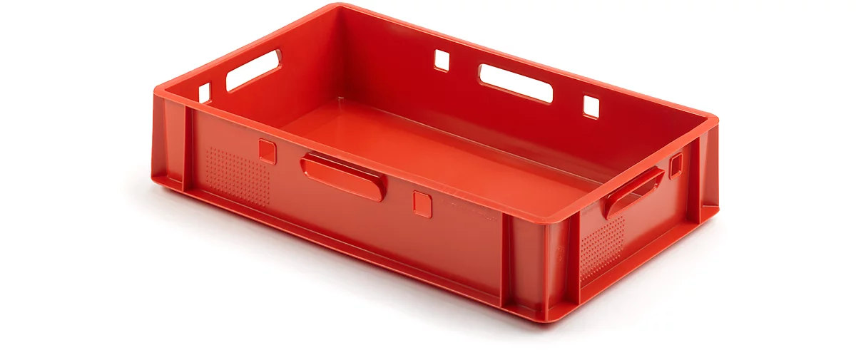 Caja para carne Euro Box, apta para alimentos, capacidad 25,3 litros, versión cerrada, rojo