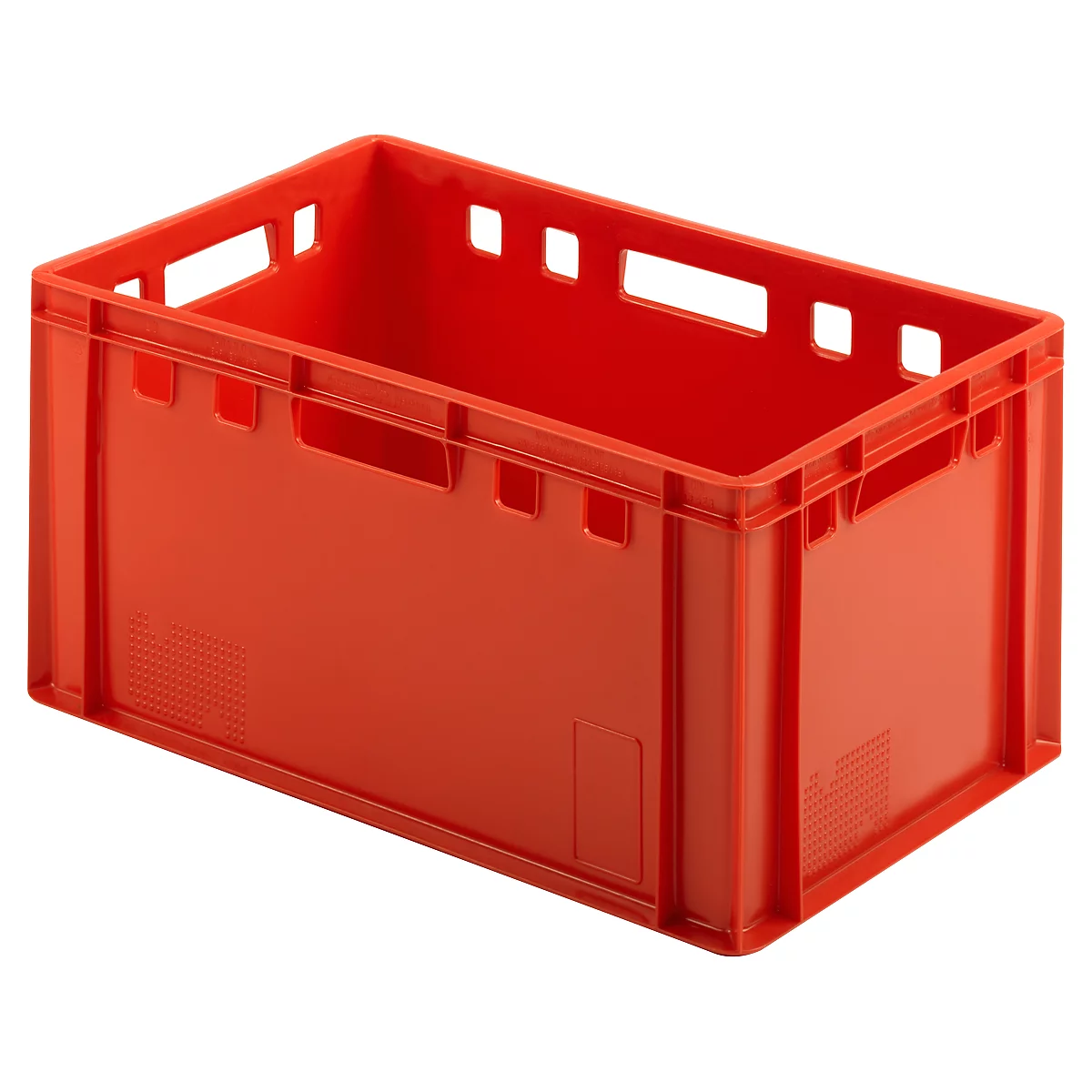 Caja para carne Euro Box, apta para alimentos, capacidad 63,5 litros, versión cerrada, rojo