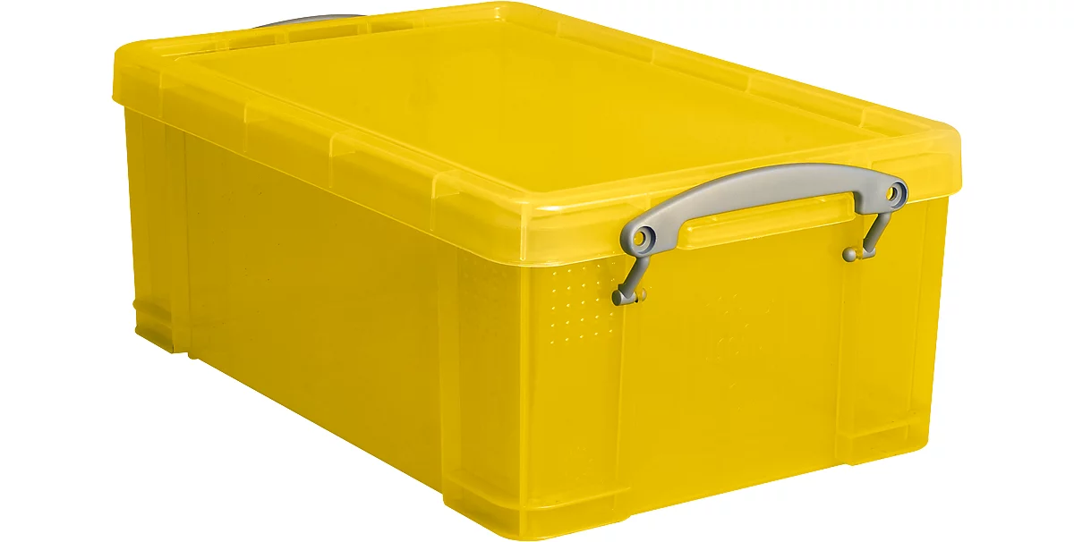 Caja, plástico, amarillo transparente, 9 l