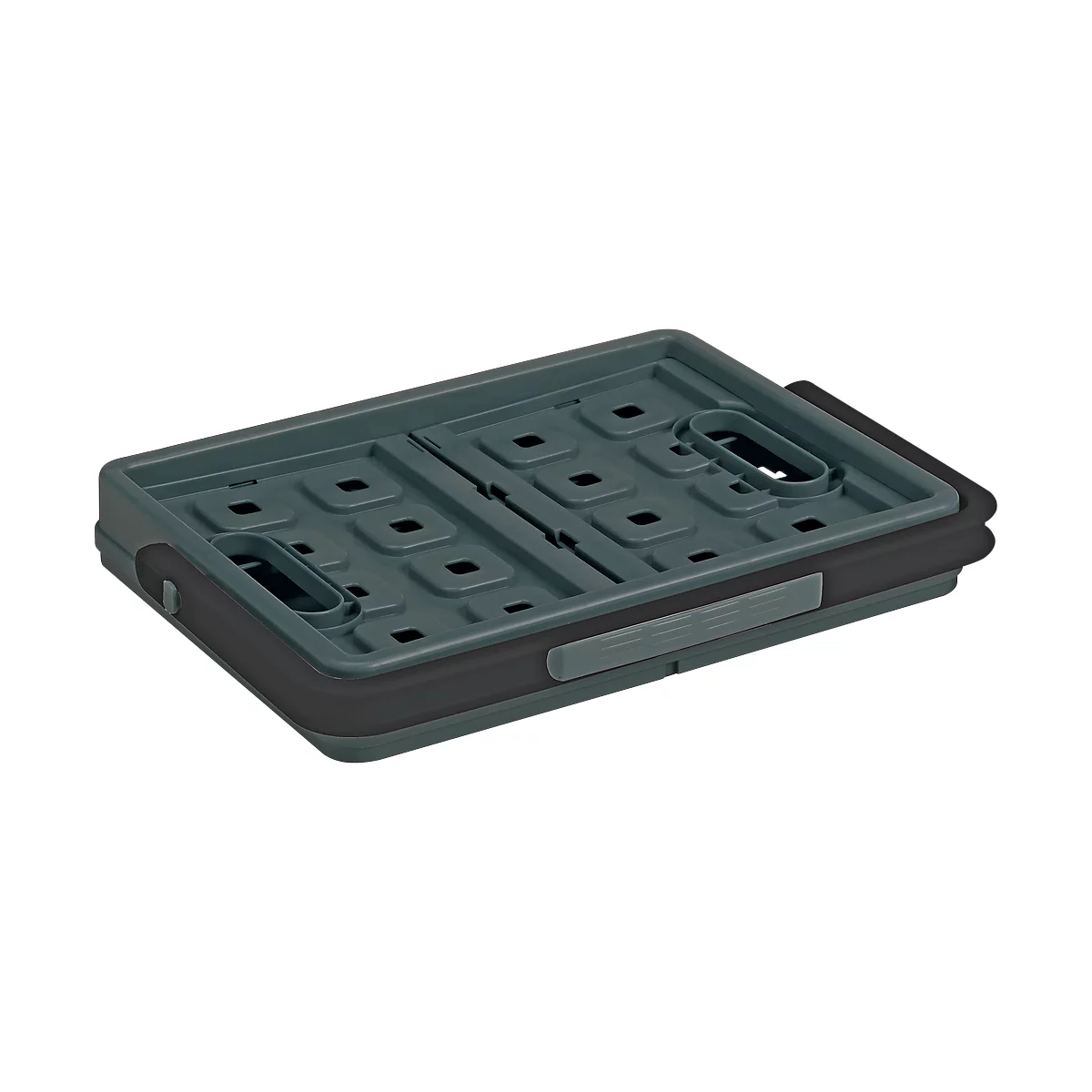 Caja plegable Sunware Square, L 435 x A 310 x H 213 mm, 24 litros, con asa, antracita/negro