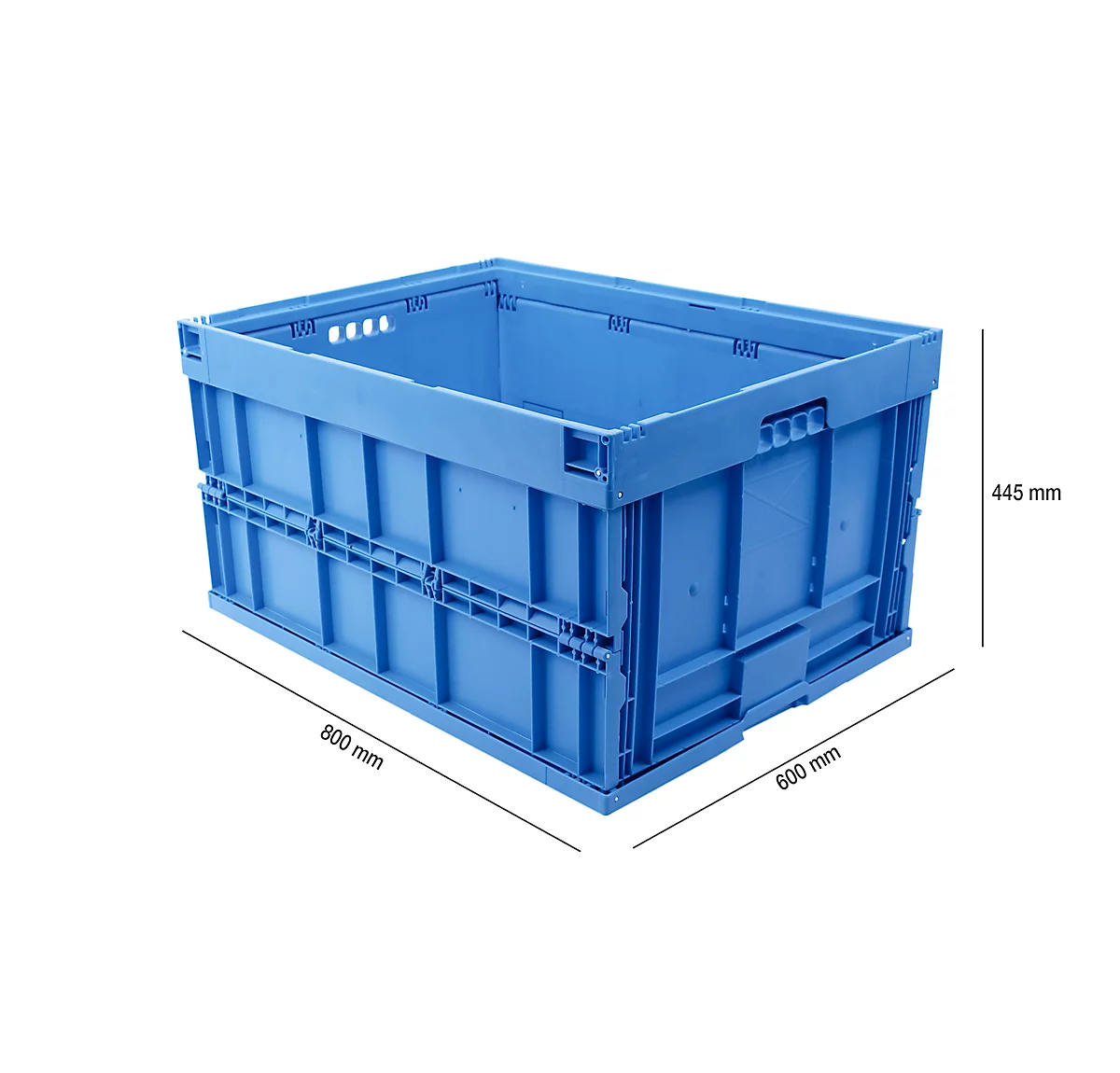 Caja plegable tamaño EURO 8645, azul