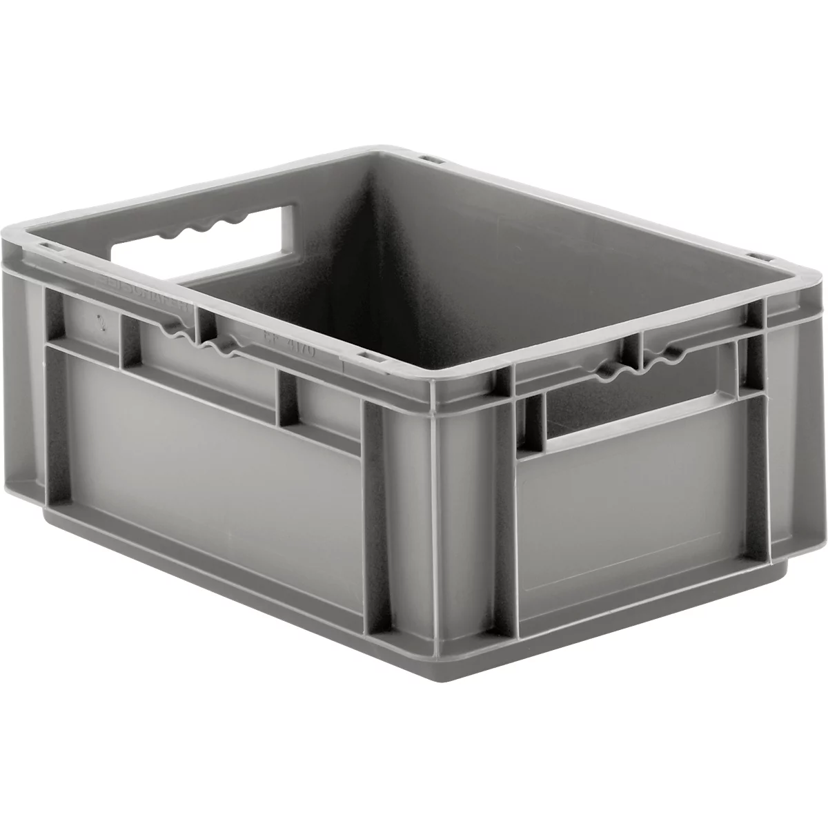 Caja tamaño EURO EF 4170, sin tapa, 15,7 l, gris