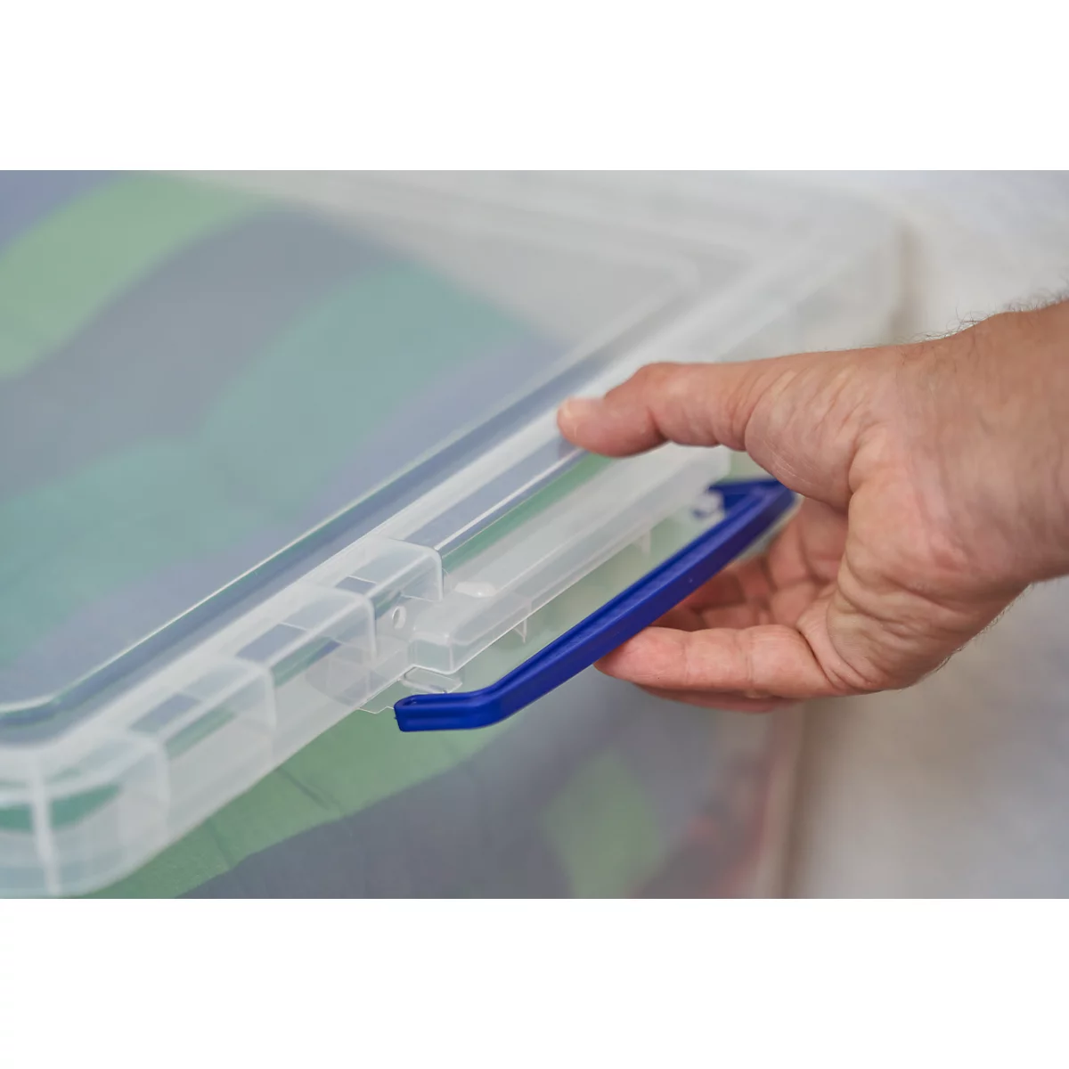 Cajas de almacenaje Really Useful Boxes, transparente, con tapa, 33,5 l, 5 unidades