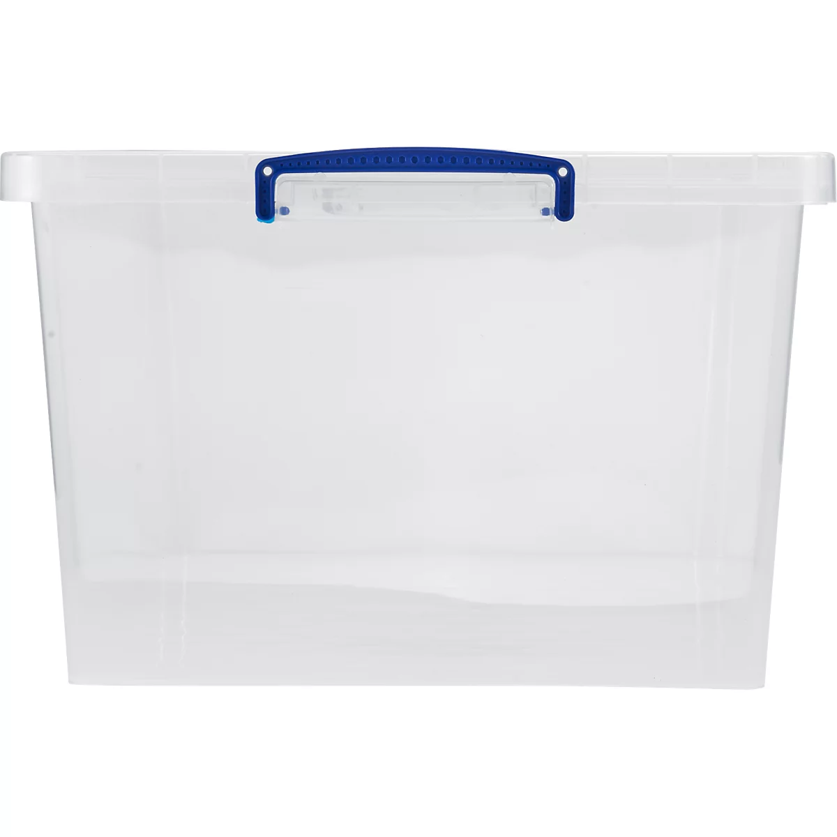 Cajas de almacenaje Really Useful Boxes, transparente, con tapa, 62 l, 5 unidades