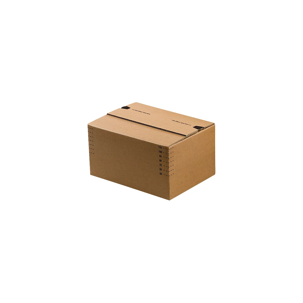 Cajas de cartón para envíos con fondo automático, dimensiones interiores L 175 x W 105 x H 75 mm, 100 piezas + 250 bolsillos para albaranes DEBATEC, DIN largo, ventana e impresión, rojo