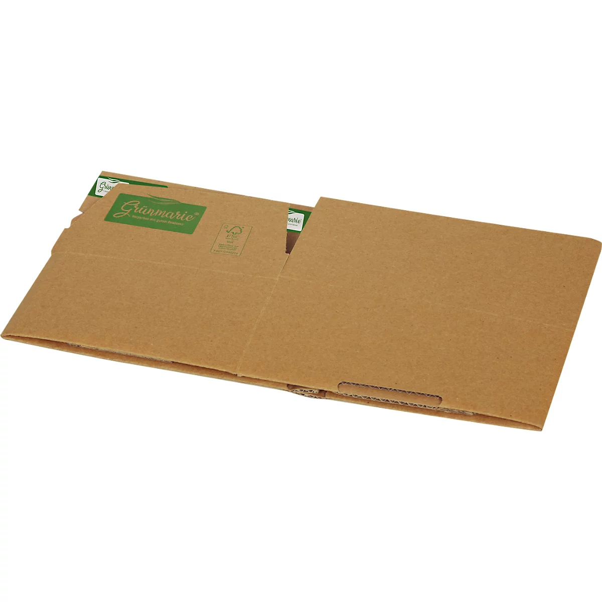 Cajas de envío Grünmarie®, 165 x 135 x 80 mm, ideal para paquetes tamaño S, fondo automático, hasta 20 kg, 100 % reciclable, cartón ondulado FSC®, marrón, 25 unidades