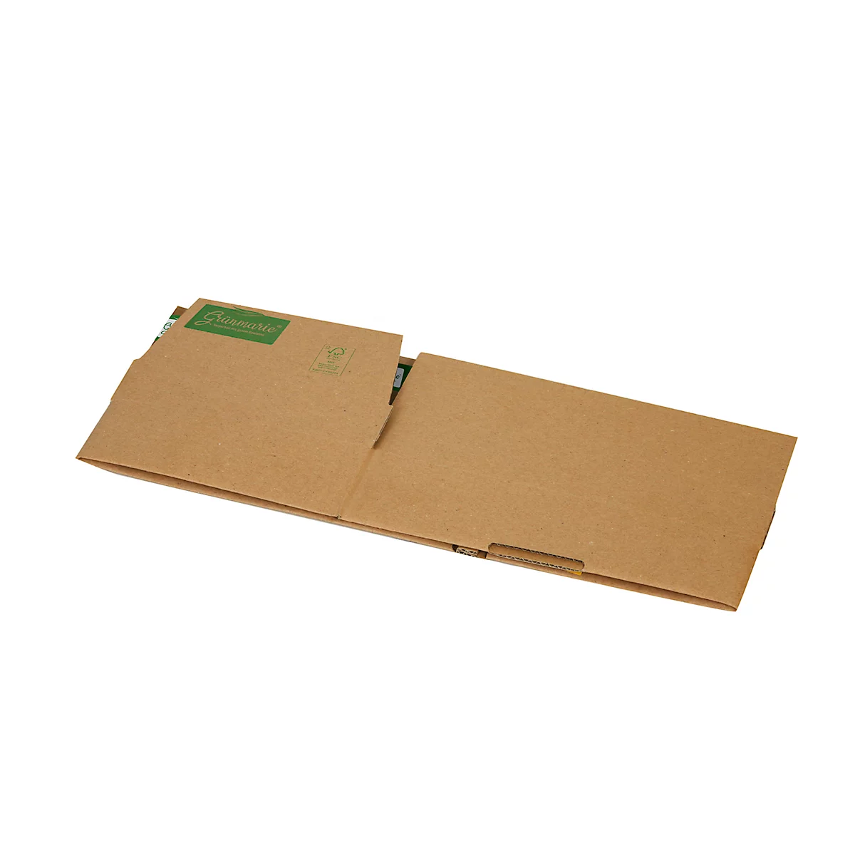 Cajas de envío Grünmarie®, 235 x 165 x 60 mm, ideal para paquetes de tamaño S, fondo automático, hasta 20 kg, 100 % reciclable, cartón ondulado FSC®, marrón, 20 unidades.