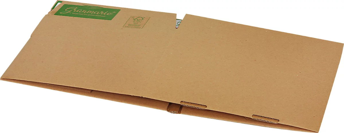 Cajas de envío Grünmarie®, 265 x 225 x 140 mm, ideal para paquetes de tamaño M, fondo automático, hasta 20 kg, 100 % reciclable, cartón ondulado FSC®, marrón, 20 unidades.