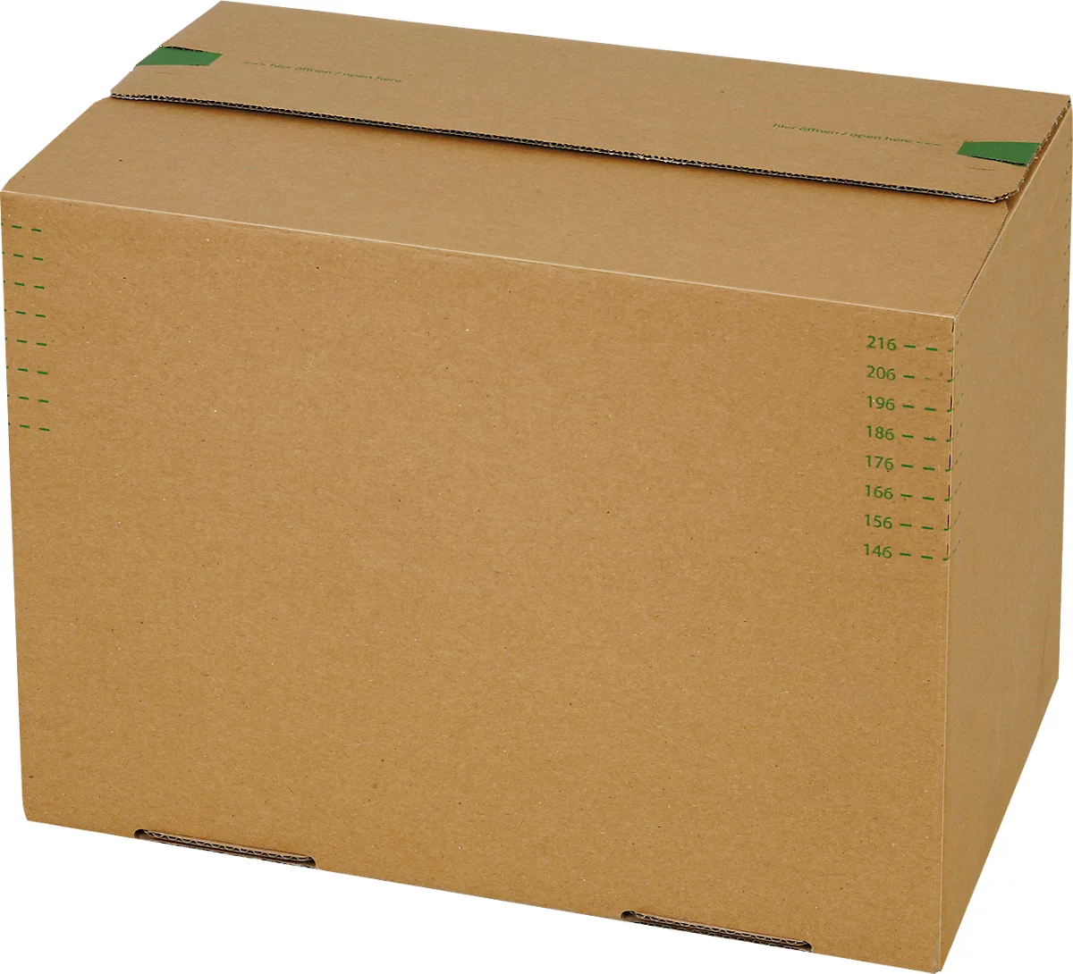 Cajas de envío Grünmarie®, 309 x 221 x 140-230 mm, formato A4/altura variable, fondo automático, hasta 20 kg, 100 % reciclable, cartón ondulado FSC®, marrón, 10 unidades.