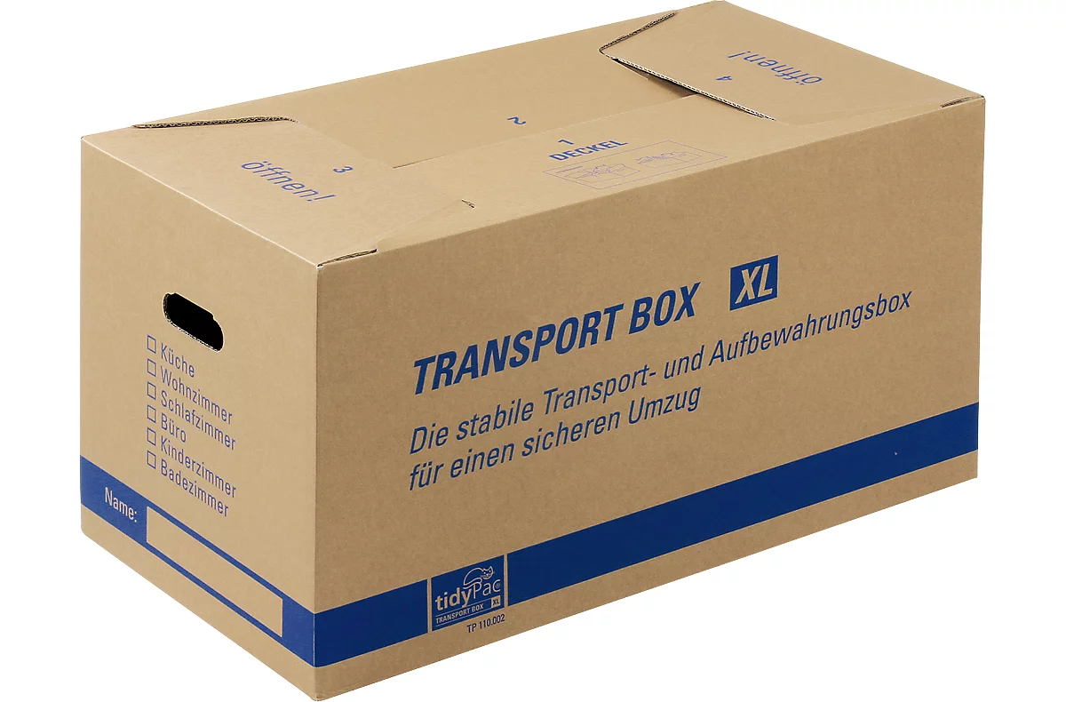 Cajas de transporte de cartón ondulado doble, tamaño XL, 10 piezas