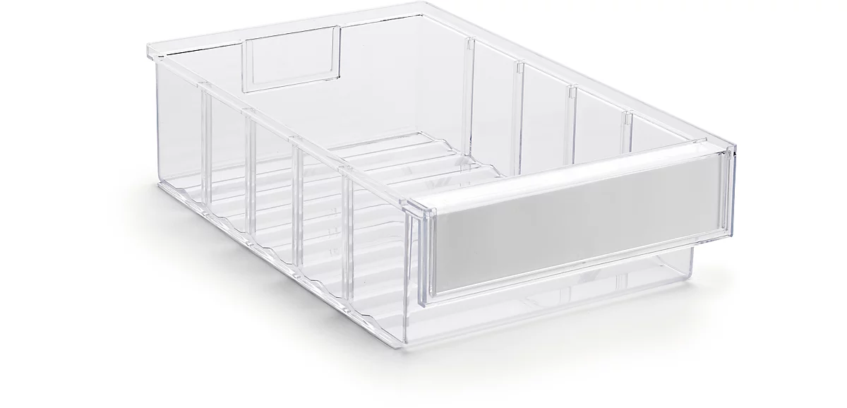 Cajón de almacenamiento TRESTON 3020, ancho 186 x fondo 300 x alto 82 mm, 3 l, transparente