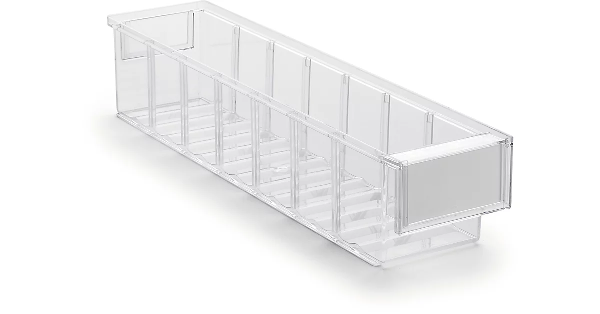 Cajón de almacenamiento TRESTON 4010, transparente, ancho 92 x fondo 400 x alto 82 mm, 1,9L, transparente