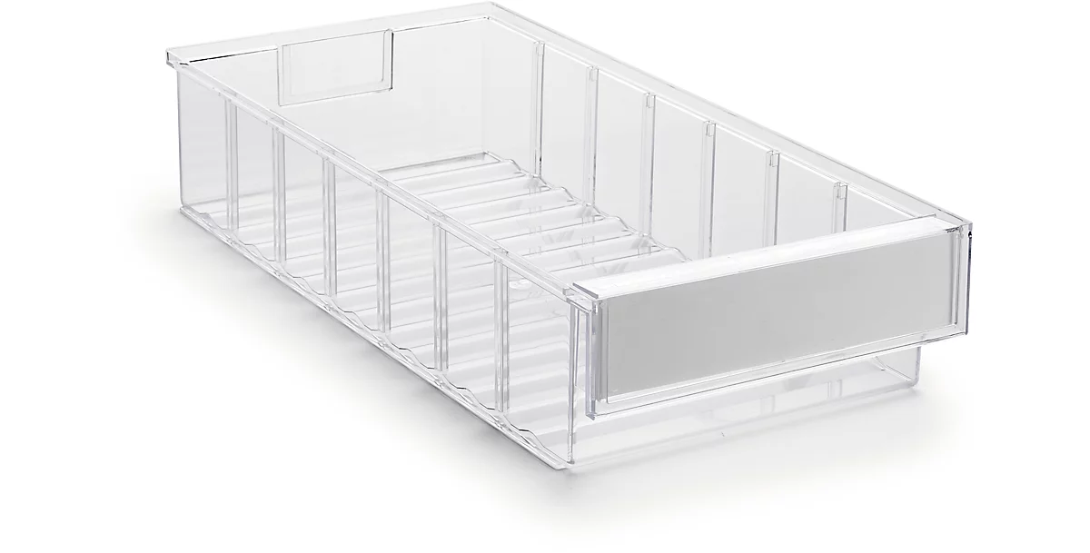 Cajón de almacenamiento TRESTON 4020, ancho 186 x fondo 400 x alto 82 mm, 4,2 l, transparente