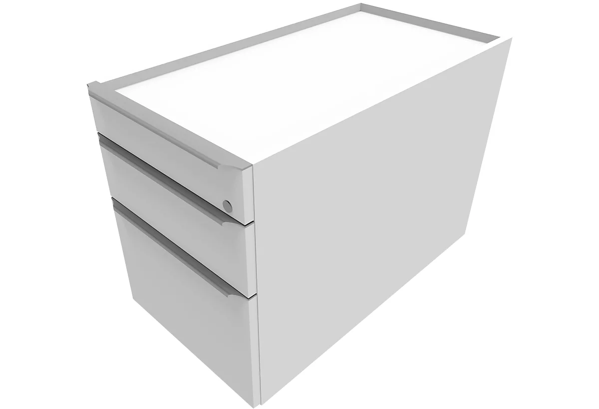 Cajón móvil QUANDOS BOX, 1 cajón para utensilios, 1 cajón, HR extraíble, ancho 430 x fondo 800 x alto 570 mm, blanco